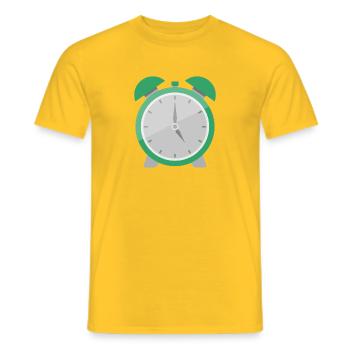 Wecker - Männer T-Shirt - Gelb - Vorne - AI Model Male 178 dark (178cm)