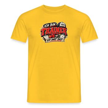 Ich bin Trainer Ich darf das - Männer T-Shirt - Gelb - Vorne - AI Model Male 178 dark (178cm)