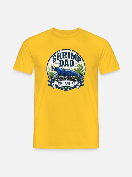 Shrimp Dad Blue Dream Garnele - Männer T-Shirt - Gelb
