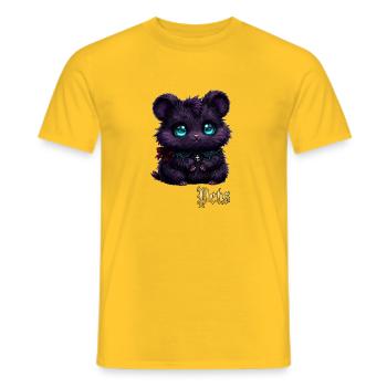 Gotischer Samthamster - Männer T-Shirt - Gelb - Vorne - AI Model Male 178 dark (178cm)