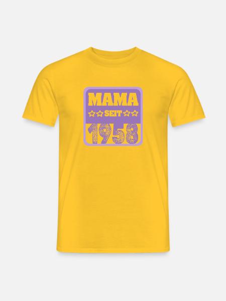 Mama 1958 - Männer T-Shirt - Gelb