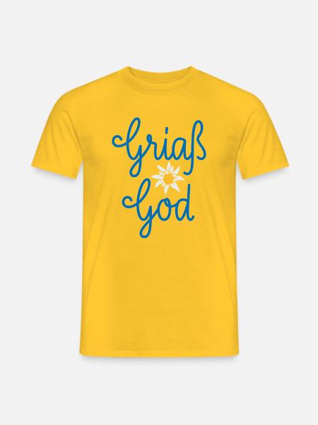Griaß God - Männer T-Shirt - Gelb