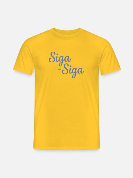 Siga Siga Griechisches Zitat: Nimm es locker - Männer T-Shirt - Gelb