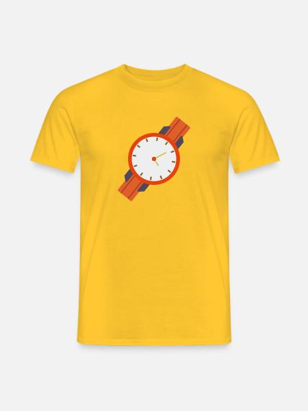 Armbanduhr - Männer T-Shirt - Gelb