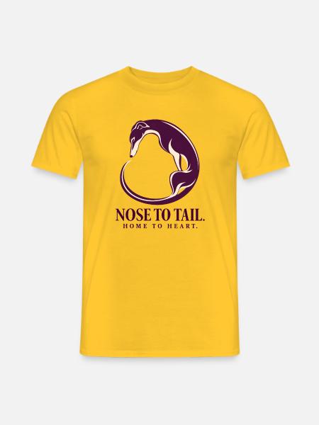 Windhund-Rettungshemd von Nase bis Schwanz - Männer T-Shirt - Gelb