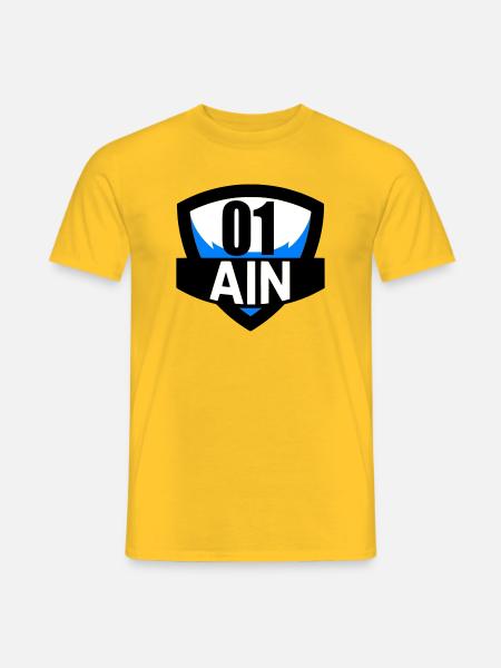 01 Ain - Männer T-Shirt - Gelb
