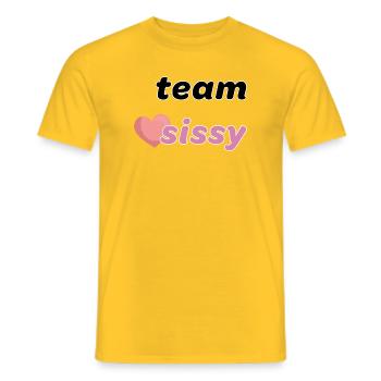 Team, Liebling, Liebling - Männer T-Shirt - Gelb - Vorne - AI Model Male 178 dark (178cm)