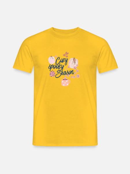 Pastell Cozy Gruselzeit - Männer T-Shirt - Gelb