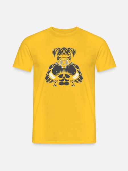 Boxer - Männer T-Shirt - Gelb