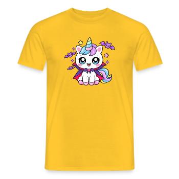 Einhorn-Regenbogen-Caprice - Männer T-Shirt - Gelb - Vorne - AI Model Male 178 dark (178cm)