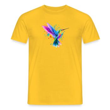 Kolibri - Männer T-Shirt - Gelb - Vorne - AI Model Male 178 dark (178cm)