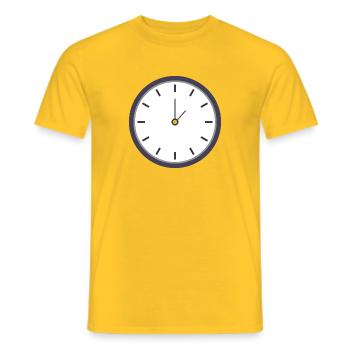 Uhr - Männer T-Shirt - Gelb - Vorne - AI Model Male 178 dark (178cm)