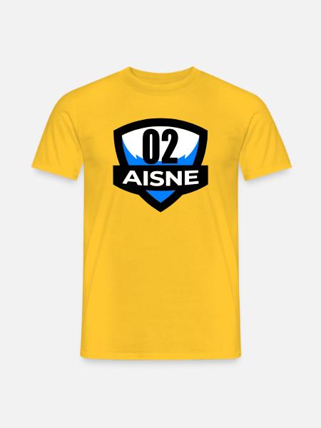 02 Aisne - Männer T-Shirt - Gelb