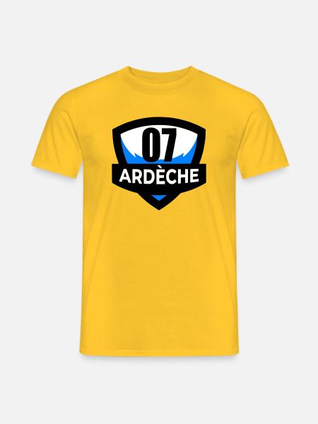 Ardèche - Männer T-Shirt - Gelb