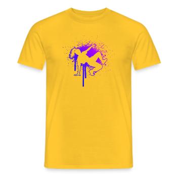 Geschenkidee für die Breakdancerin mit Streetdance - Männer T-Shirt - Gelb - Vorne - AI Model Male 178 dark (178cm)