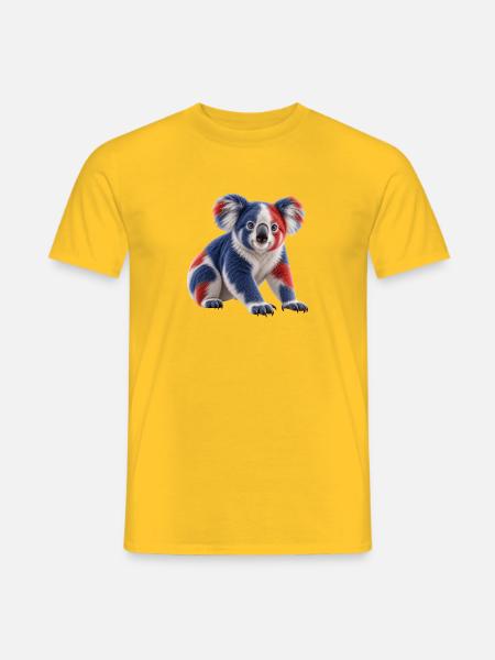 Australischer Koala - Männer T-Shirt - Gelb