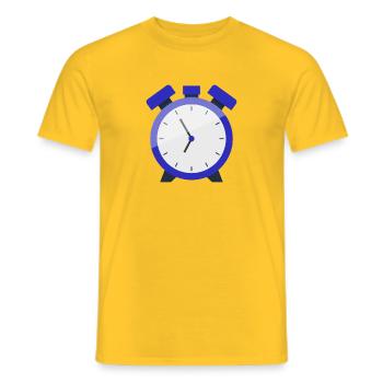 Wecker - Männer T-Shirt - Gelb - Vorne - AI Model Male 178 dark (178cm)