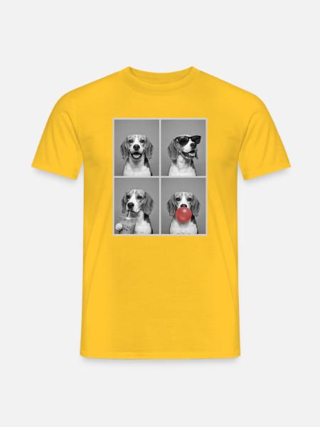 Hunde Beagle Hund - Männer T-Shirt - Gelb
