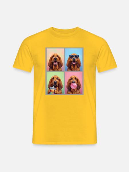 Hunde Bluthund Hund - Männer T-Shirt - Gelb