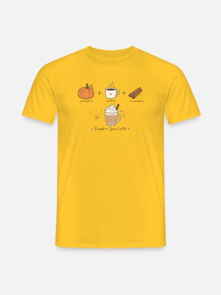 pumpkinspicelatte - Männer T-Shirt - Gelb