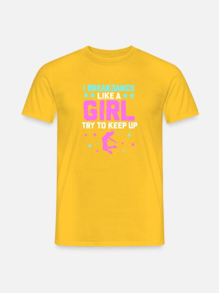 Breakdance - Männer T-Shirt - Gelb