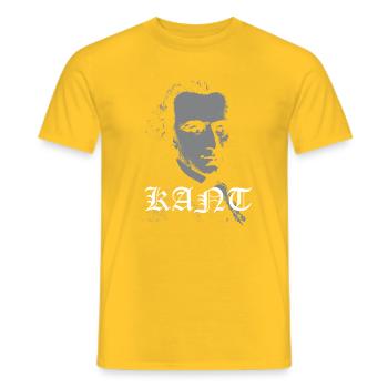 Immanuel Kant Porträt - Männer T-Shirt - Gelb - Vorne - AI Model Male 178 dark (178cm)