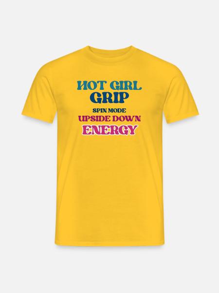 Upside-Down Energy Spin - Männer T-Shirt - Gelb