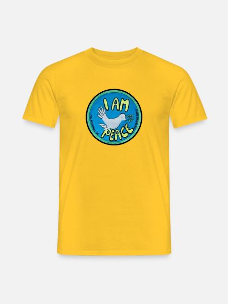 ICH BIN FRIEDEN - Männer T-Shirt - Gelb