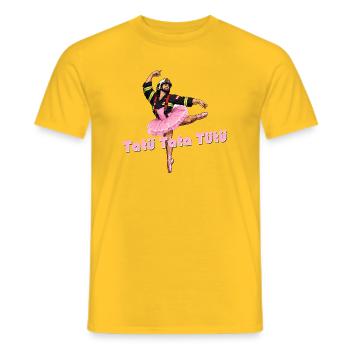 Lustiger Feuerwehrmann im Ballett-Tütü Österreich - Männer T-Shirt - Gelb - Vorne - AI Model Male 178 dark (178cm)