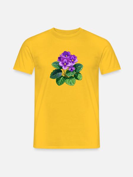 Afrikanische Veilchen - Männer T-Shirt - Gelb