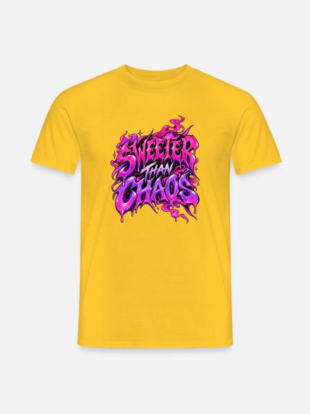 Sweeter than Chaos - Männer T-Shirt - Gelb