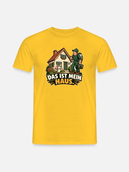 Mein Haus - Männer T-Shirt - Gelb