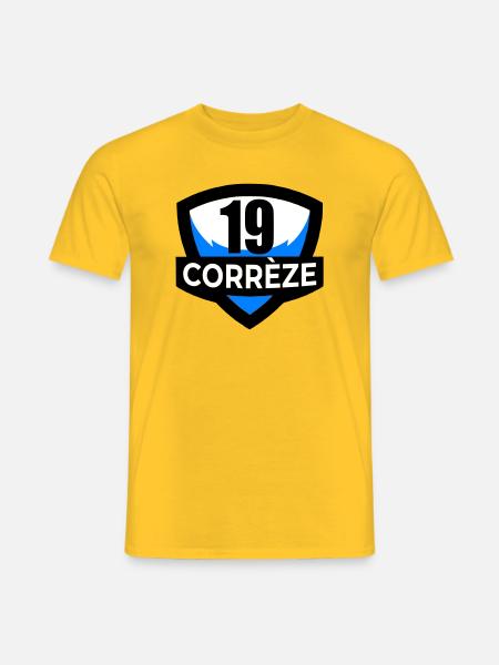 19 Corrèze - Männer T-Shirt - Gelb