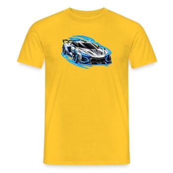 Future Auto Silber – Neon Speed - Männer T-Shirt - Gelb - Vorne - AI Model Male 178 dark (178cm)