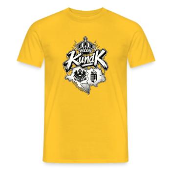 K.u.K. Doppeladler Österreich-Ungarn - Männer T-Shirt - Gelb - Vorne - AI Model Male 178 dark (178cm)