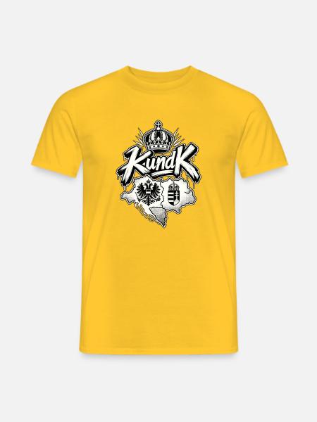 K.u.K. Doppeladler Österreich-Ungarn - Männer T-Shirt - Gelb