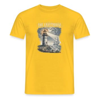 The Lighthouse Keeps Watch Leuchtturm - Männer T-Shirt - Gelb - Vorne - AI Model Male 178 dark (178cm)