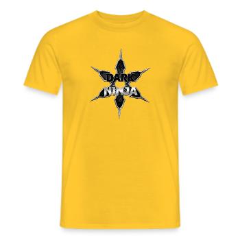 Dunkler Ninja Emblem Sternlogo - Männer T-Shirt - Gelb - Vorne - AI Model Male 178 dark (178cm)