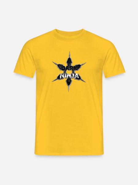 Dunkler Ninja Emblem Sternlogo - Männer T-Shirt - Gelb