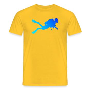 Apnoetauchen Geschenkidee für Unterwasserabenteuer - Männer T-Shirt - Gelb - Vorne - AI Model Male 178 dark (178cm)