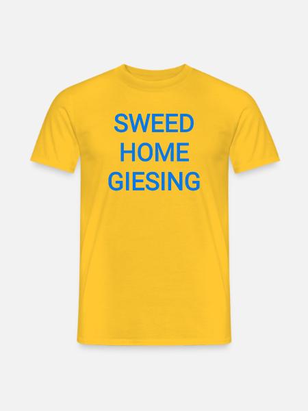 sweet home giesing Text - Männer T-Shirt - Gelb