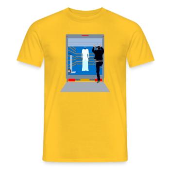 PickUp - Männer T-Shirt - Gelb - Vorne - AI Model Male 178 dark (178cm)