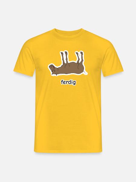 ferdig – ferd Meme - Männer T-Shirt - Gelb