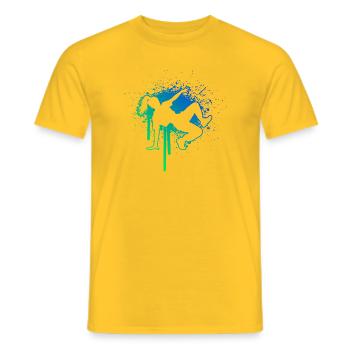 Geschenkidee für eine Breakdancerin mit Breakdance - Männer T-Shirt - Gelb - Vorne - AI Model Male 178 dark (178cm)