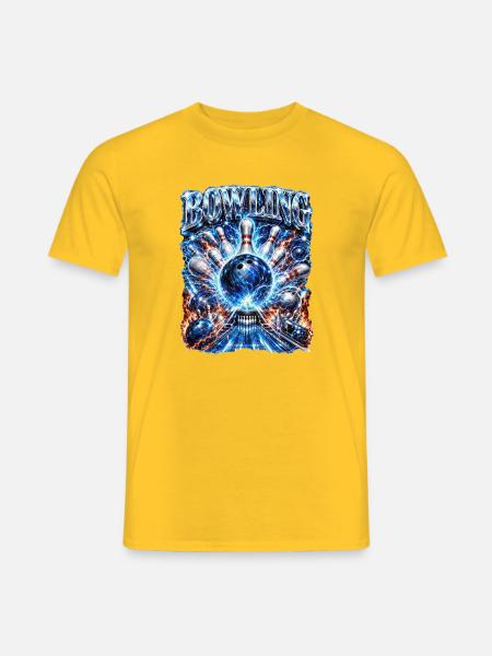 Blitz Bowling Energie - Männer T-Shirt - Gelb