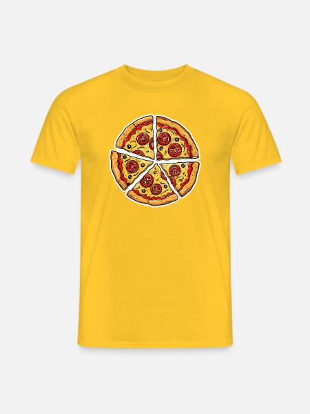 Pizza Grafik - Männer T-Shirt - Gelb