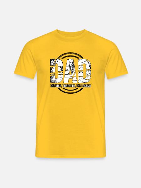 Dad The Man-Mythos Legende - Männer T-Shirt - Gelb