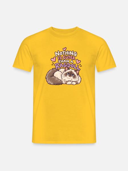 Nichts ist süßer als eine Ragdoll - Männer T-Shirt - Gelb