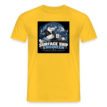 Surface Ship Engineer – Design Build Sail - Männer T-Shirt - Gelb - Vorne - AI Model Male 178 dark (178cm)
