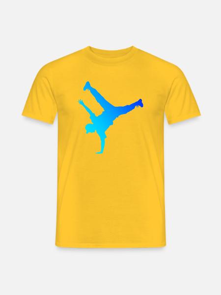 Geschenkidee für den Hip-Hop-Tänzer mit Breakdance - Männer T-Shirt - Gelb